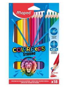 Цветные карандаши пластиковые Color Peps Strong 18 цветов Maped