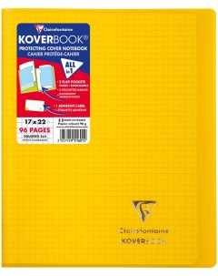 Бизнес тетрадь в клетку Koverbook желтая 951601C_yellow 48 л 1 шт Clairefontaine