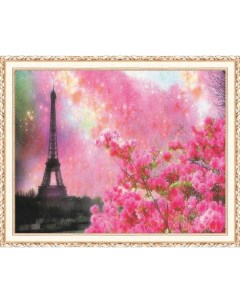 Алмазная мозаика Париж в розовом цвете на подрамнике 40х50 см HWA4692 Paintboy
