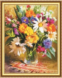 Алмазная мозаика Букет полевых цветов на подрамнике 40x50 см HWA3948 Paintboy