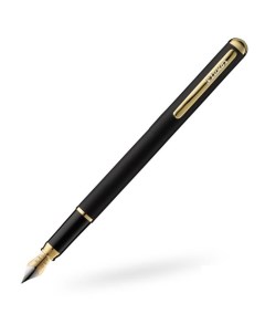 Перьевая ручка Marvel линия 0 8 мм чернила синие корпус черный золото Luxor