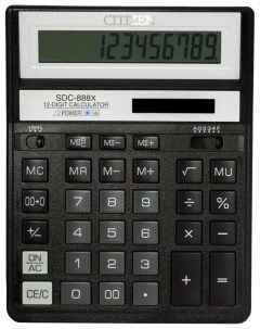 Калькулятор SDC 888XBK Черный Citizen