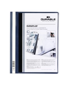 Папка скоросшиватель для документов Duraplus De Luxe темно синий Durable