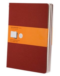 Набор 3 блокнота Cahier Journal XL цвет клюквенный в линейку Moleskine