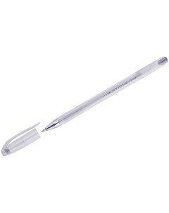 Ручка гелевая Crown Metallic HJR 500GSM серебристая 0 7 мм 1 шт Арт узор