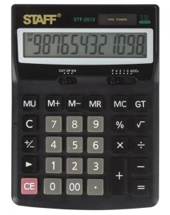 Калькулятор STF 2512 12 разрядов двойное питание 170х125 мм Staff
