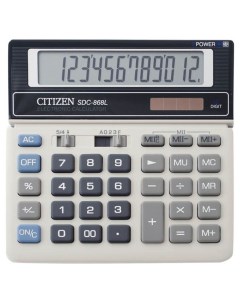 Калькулятор SDC 868L 12 разрядов двойное питание 152х153 мм Citizen