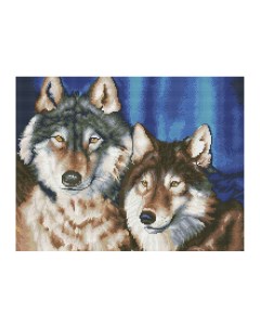 Алмазная мозаика Волки 40 50см холст на деревянном подрамнике кар Три совы