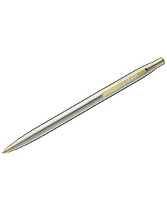 Ручка шариковая Sterling синяя 10мм корпус хром золото кнопочный механизм 10шт Luxor