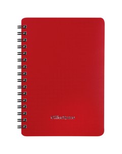 Записная книжка А6 60л на гребне Base красная пластиковая обложка 3шт Officespace