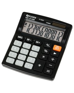 Калькулятор настольный SDC 812NR 12 разрядов двойное питание 127 105 21мм черный Eleven