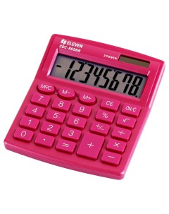 Калькулятор настольный SDC 805NR PK 8 разр двойное питание 127 105 21мм розовый Eleven