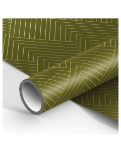 Упаковочная бумага глянц 70 100см Olive tone 90г м2 Meshu