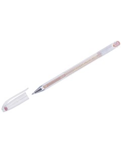 Ручка гелевая Hi Jell Metallic оранжевая металлик 0 7мм 12шт Crown