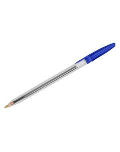 Ручка шариковая 111 синяя 1 0мм прозрачный корпус Стамм