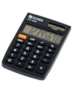 Калькулятор карманный SLD 100NR 8 разрядов двойное питание 58 88 10мм черный Eleven