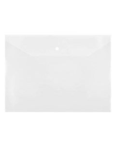 Папка конверт на кнопке А4 150мкм пластик прозрачная бесцветная 10шт Стамм