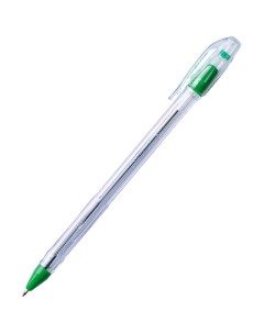 Ручка шариковая Oil Jell зеленая 0 7мм штрих код 12шт Crown