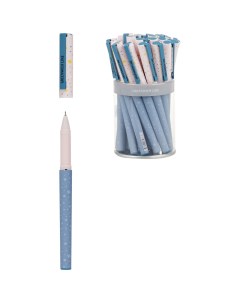 Ручка шариковая Stylish confetti синяя 0 7мм игольчатый стержень грип Greenwich line