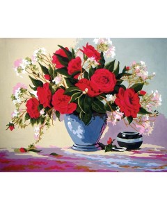 Картина по номерам Красные розы Роспись по холсту 40х50 см MS7552 1 с 8 лет Supertoys