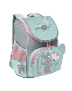 Рюкзак школьный с мешком RAm 384 2 2 мятный серый Grizzly
