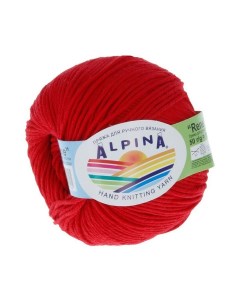Пряжа RENE 10 шт в упак цвет яр красный RENE 008 105 м от Alpina