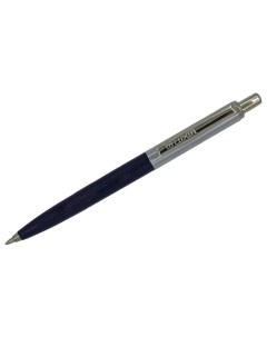 Ручка шариковая Star синяя 1 0мм корпус синий хром кнопочный механизм 10 шт Luxor