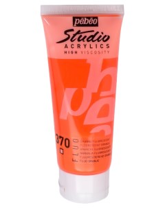 Краска художественная Studio Acrylics Fluo 100 мл оранжевый флуоресцентный Pebeo