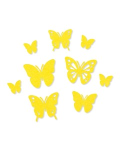3446108 Набор самоклеящихся декоративных элементов Бабочки из фетра 9 шт Efco