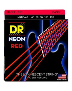 Струны для 5 ти струнной бас гитары NRB5 40 Dr string
