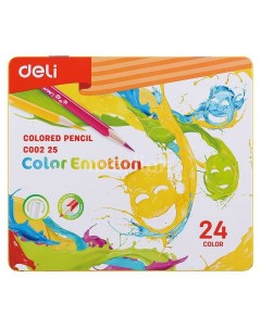 Карандаши цветные Color Emotion 24шт Deli