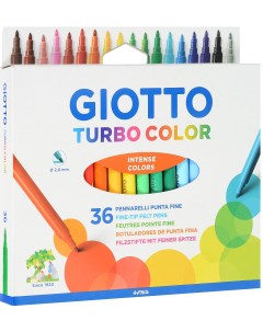 Набор фломастеров цветных Turbo Color 2 8 мм 36 цветов картонная коробка Giotto