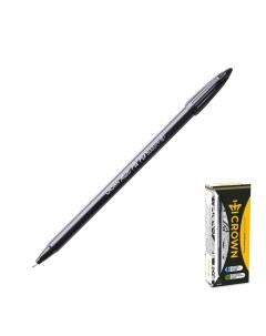 Ручка капиллярная Crown СМР 5000 черная пластиковый пишущий узел 12 шт Nobrand