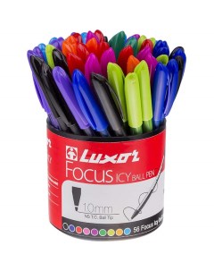 Ручка шариковая Focus Icy 1мм арт 233870 56 шт Luxor