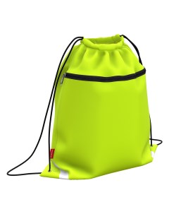 Мешок для обуви с карманом на молнии 500х410мм Neon Yellow Erich krause