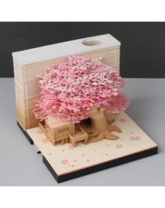 3D блок для заметок Домик с деревом 260 листов высота 6см ширина 9см Calligrata