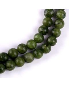 Бусины из натурального камня Зеленый нефрит набор 36 шт размер 1 шт 10 мм Nobrand