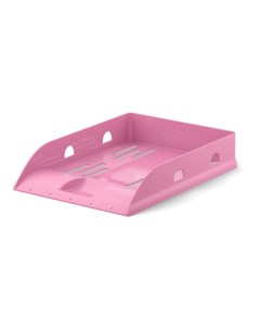 Лоток для бумаг горизонтальный Base Pastel пластик розовый Erich krause