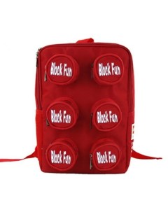Рюкзак в форме блока Лего Цвет Красный Nobrand