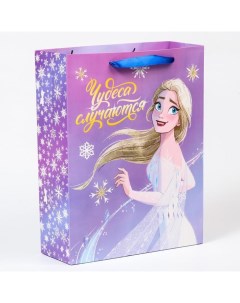 Подарочный пакет вертикальный С новым годом Холодное сердце 31х40х11 5 Disney