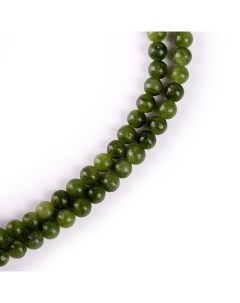 Бусины из натурального камня Зеленый нефрит набор 90 шт размер 1 шт 4 мм Nobrand