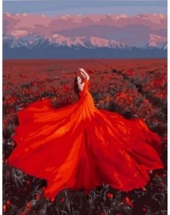Картина по номерам Девушка в оранжевом платье МСА849 Paintboy