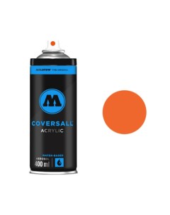 Аэрозольная краска Coversall Water Based 400 мл DARE orange light оранжевая Molotow
