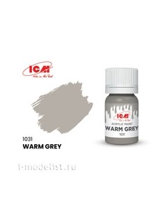 C1031 ICM Краска для творчества 12 мл цвет Тёплый серый Warm Grey Icm-color