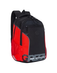 Рюкзак школьный RB 259 1m 1 черный красный серый Grizzly