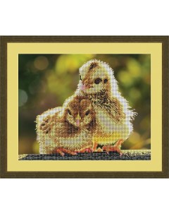 Набор для вышивания бисером Цыплята 31х25 см арт А406 Galla collection