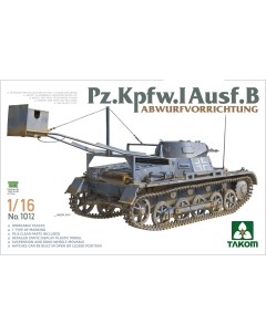 Сборная модель 1 16 Танк Pz Kpfw I Ausf B Abwurfvorrichtung 1012 Takom