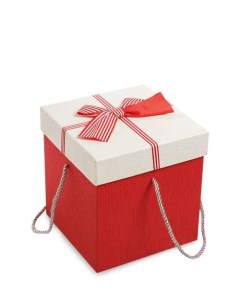 Коробка подарочная Куб цв красн бел WG 32 2 B 113 301958 Арт-ист