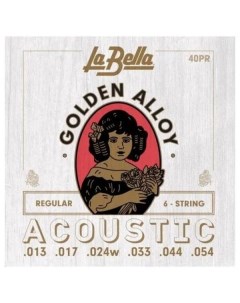 40pr Струны для акустической гитары La bella