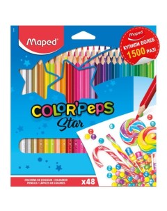 Цветные карандаши ударопрочные Color Peps Star 48 цветов Maped